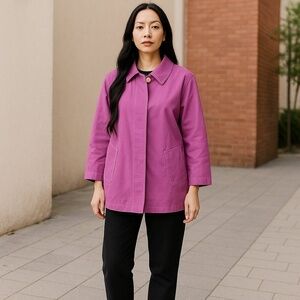 Coach Pink Utility Coat Size M